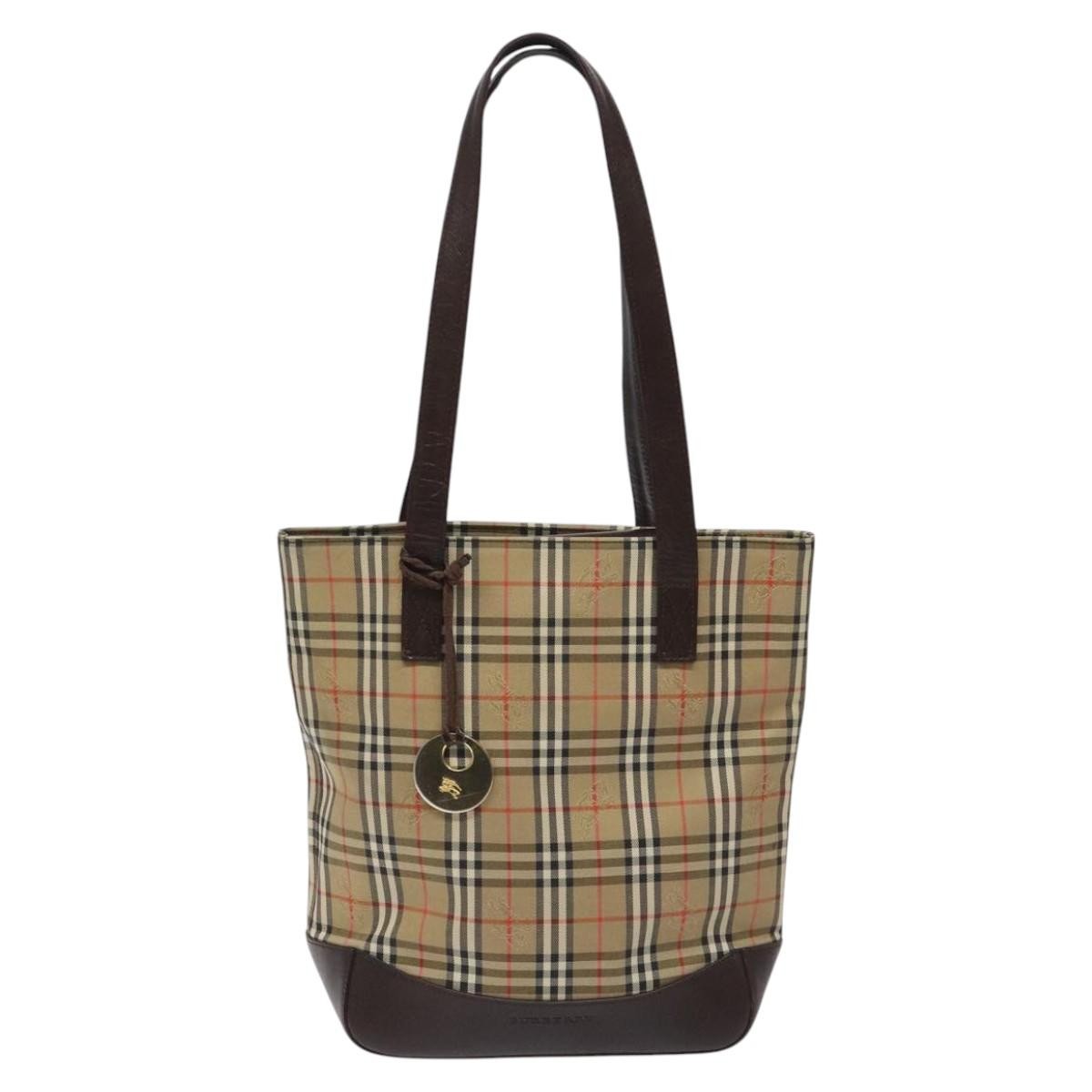 Burberry Nova Check Tote canvas check pattern, BEIGE, CANVAS, Tote bag