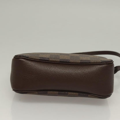 Louis Vuitton Trousse Make Up Bag Damier, BROWN, CANVAS, Clutche & pouche