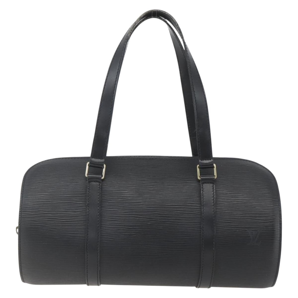 Louis Vuitton Soufflot Handbag Epi Leather, BLACK, LEATHER, Handbag