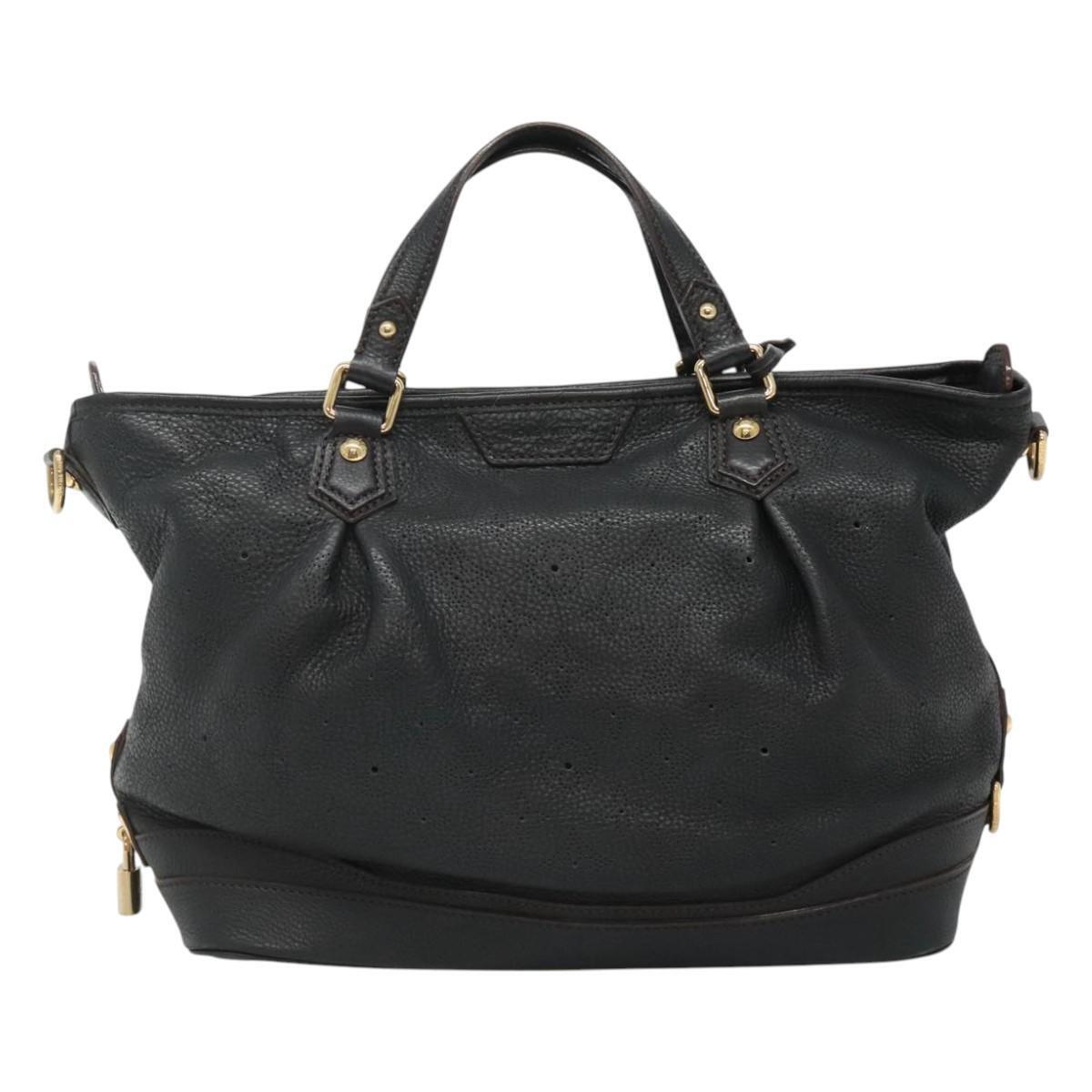 Louis Vuitton Stellar Handbag Mahina Leather, BLACK, LEATHER, Handbag