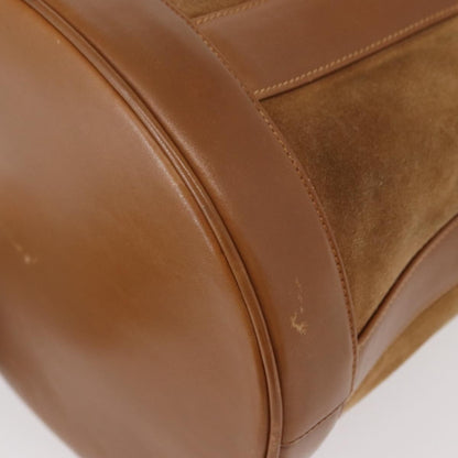 Salvatore Ferragamo Vintage Shoulder Bag Leather, BEIGE, SUEDE, Shoulder bag