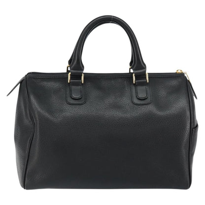 Burberry Vintage Boston Bag Leather, BLACK, LEATHER, Travel bag