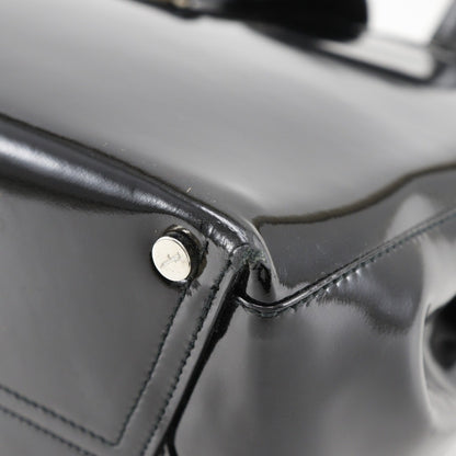 Salvatore Ferragamo Convertible Vara Bow Tote Patent Leather, BLACK, PATENT_LEATHER, Handbag