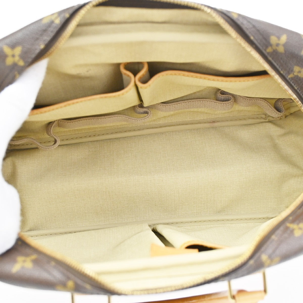 Louis Vuitton Deauville Handbag Monogram Canvas, BROWN, CANVAS, Handbag