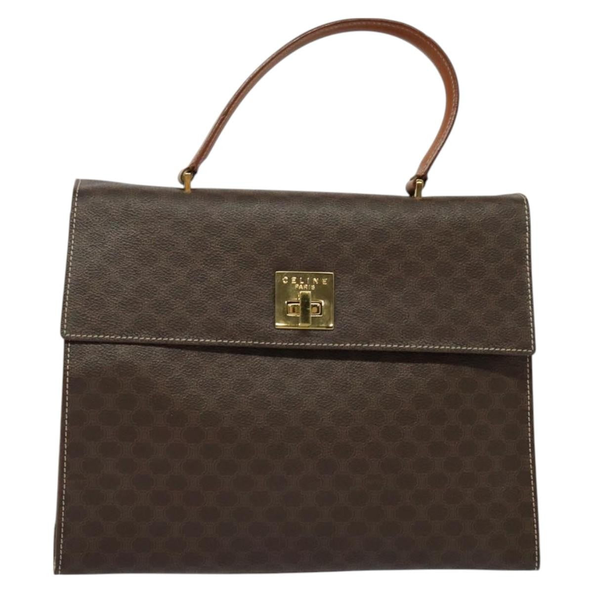 Celine Triomphe vintage handbag Macadam canvas, BROWN, CANVAS, Handbag