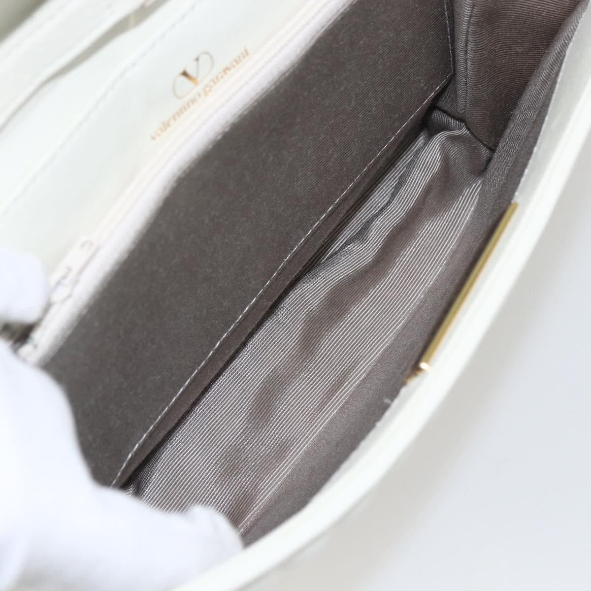 Valentino Garavani Vintage shoulder bag Leather, WHITE, LEATHER, Shoulder bag