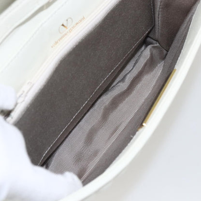 Valentino Garavani Vintage shoulder bag Leather, WHITE, LEATHER, Shoulder bag