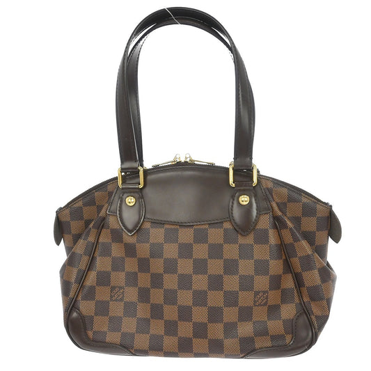 Louis Vuitton Verona Handbag Damier, Brown, Canvas, Handbag