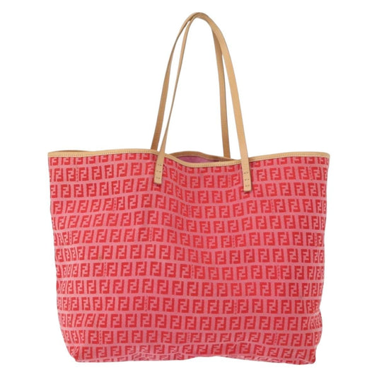 Fendi Roll Tote Zucchino Canvas, RED, CANVAS, Tote bag