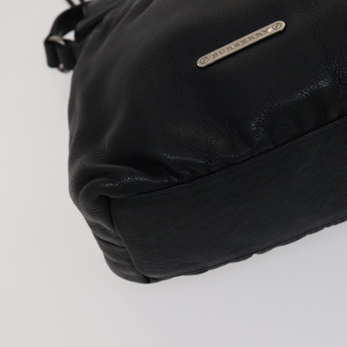 Burberry Vintage Crossbody Bag Leather, BLACK, LEATHER, Shoulder bag