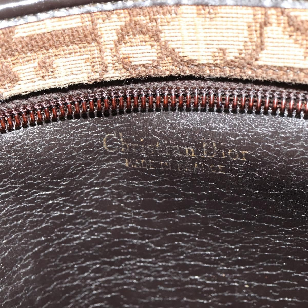 Christian Dior Vintage Trotter Shoulder Bag Canvas, BROWN, CANVAS, Shoulder bag