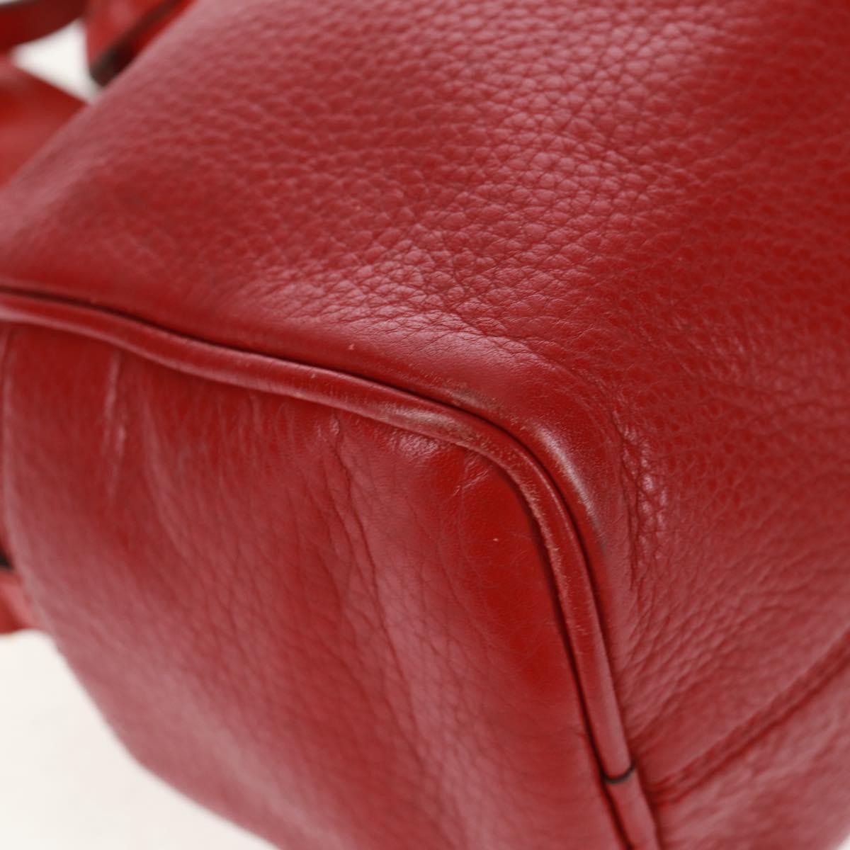 Loewe Anagram handbag Leather, RED, LEATHER, Handbag