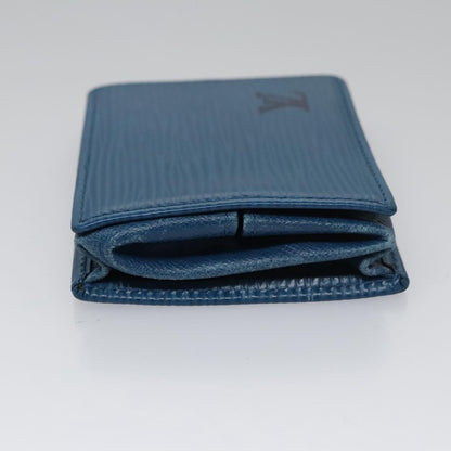 Louis Vuitton Porte Monnaie Boite Epi Leather, BLUE, LEATHER, Wallets