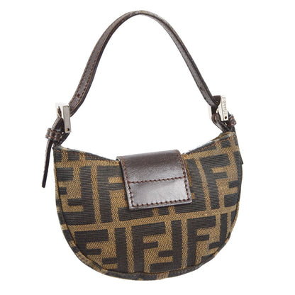 Fendi Cookie Hobo Zucca Canvas, BROWN, CANVAS, Clutche & pouche