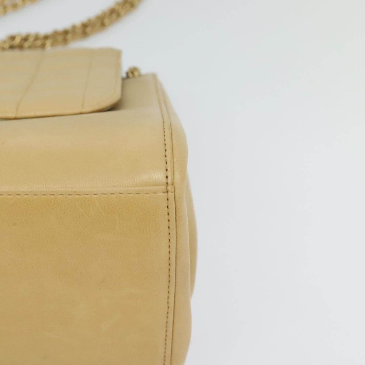 Chanel Chocolate Bar Accordion Reissue Flap Bag Quilted Lambskin, BEIGE, LEATHER, Shoulder bag