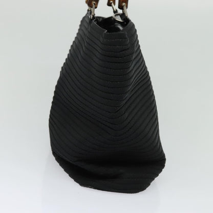Gucci Vintage Bamboo Handle Bag Canvas, BLACK, CANVAS, Handbag
