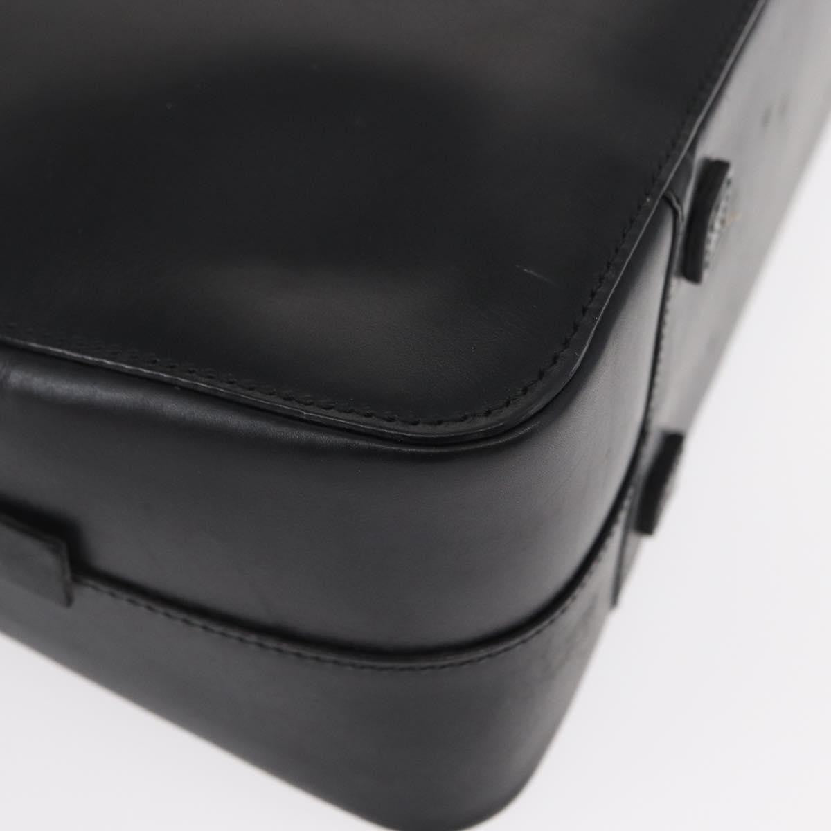 Gucci Vintage Bamboo Handle Bag Leather, BLACK, LEATHER, Handbag