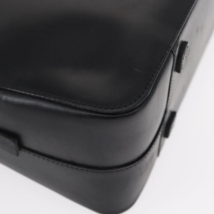 Gucci Vintage Bamboo Handle Bag Leather, BLACK, LEATHER, Handbag