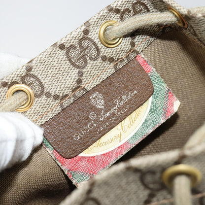 Gucci Drawstring Bucket Bag GG Canvas, BEIGE, CANVAS, Clutche & pouche