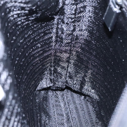 Prada Flat Messenger Bag Tessuto, BLACK, NYLON, Shoulder bag