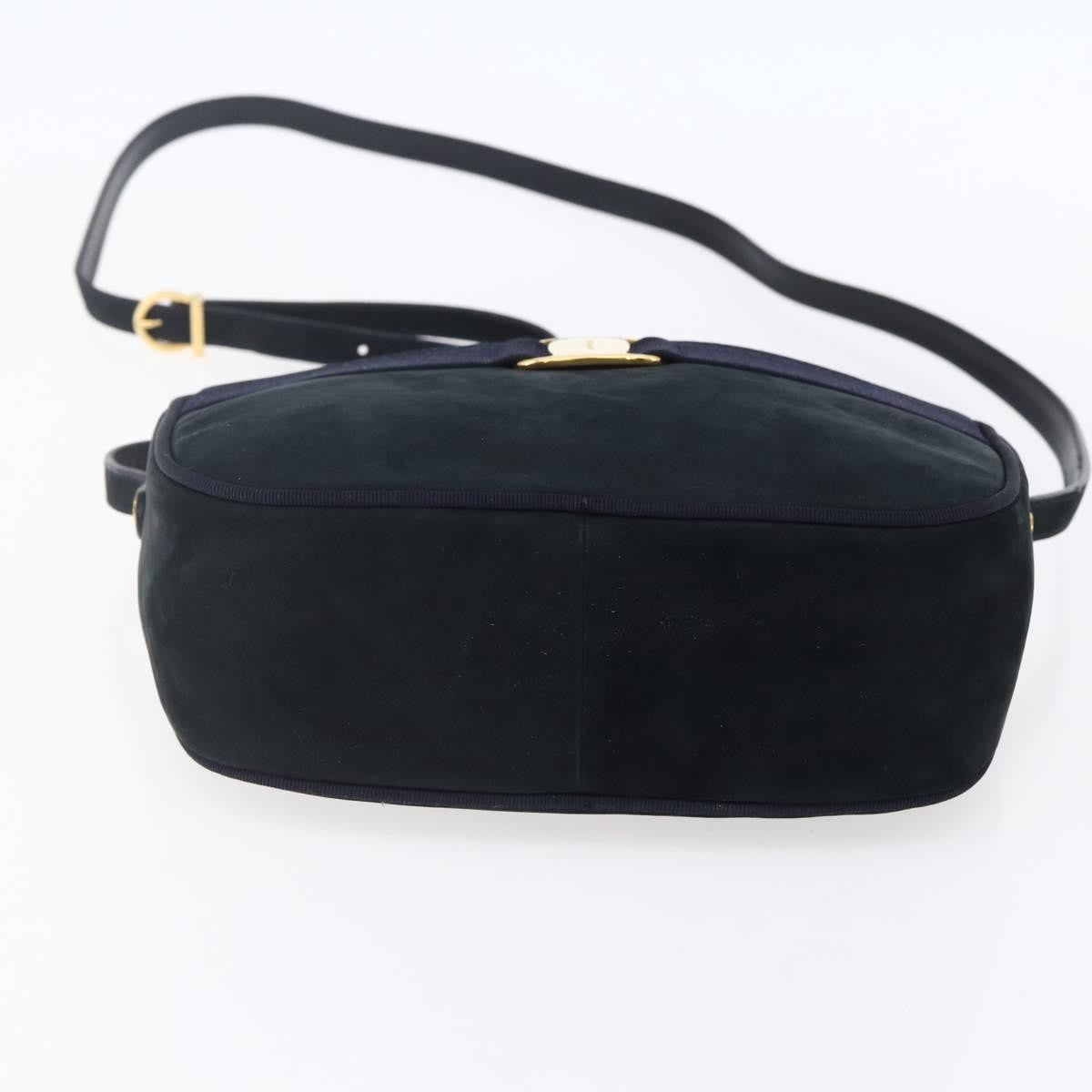 Salvatore Ferragamo Vala Shoulder Bag Leather, NAVY, LEATHER, Shoulder bag