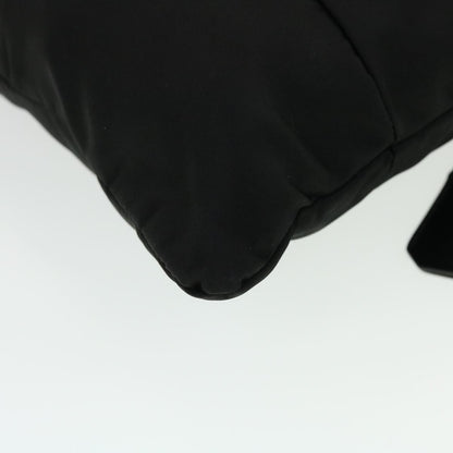 Prada Zip Messenger Bag Horizontal Quilt Tessuto, BLACK, NYLON, Shoulder bag