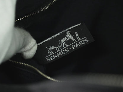 Hermes Acapulco Tote Toile and Leather, BLACK, CANVAS, Tote bag