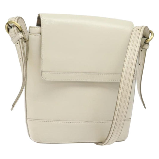 Burberry Flap Shoulder Bag Leather, WHITE, LEATHER, Shoulder bag