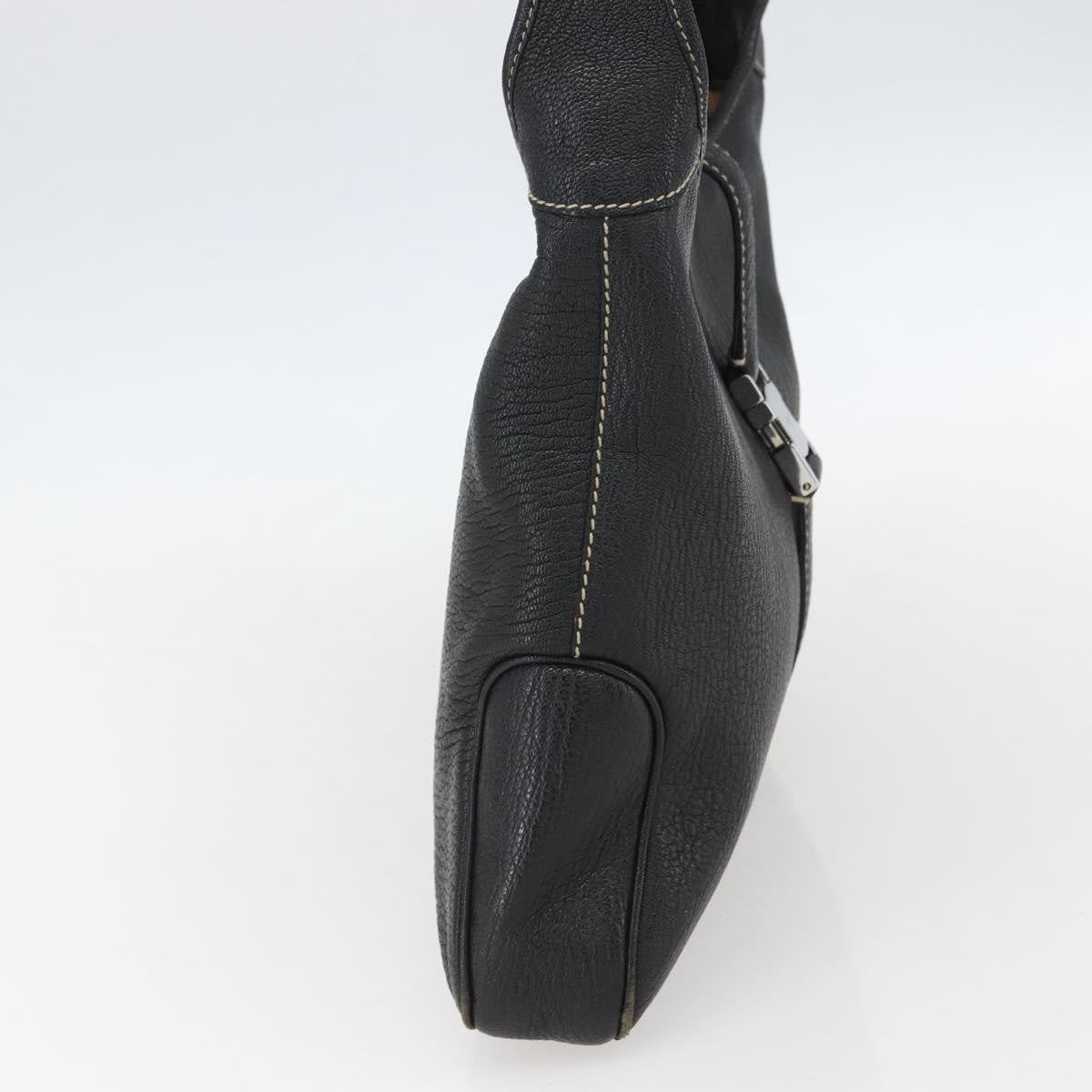 Salvatore Ferragamo Vintage Shoulder Bag Leather, BLACK, LEATHER, Shoulder bag