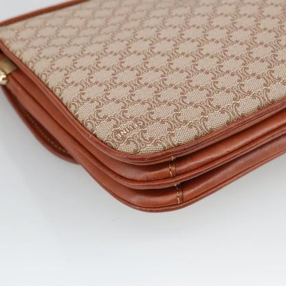 Celine Macadam Shoulder Bag Canvas, BEIGE, CANVAS, Shoulder bag