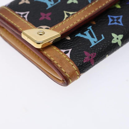 Louis Vuitton Porte-Monnaie Plat Coin Purse Monogram Multicolor, MULTICOLOUR, CANVAS, Wallets