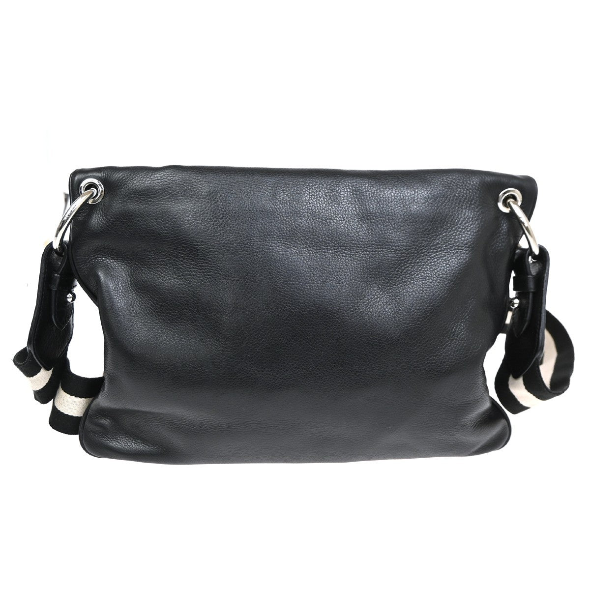 Bally Vintage Shoulder Bag Leather, BLACK, LEATHER, Shoulder bag