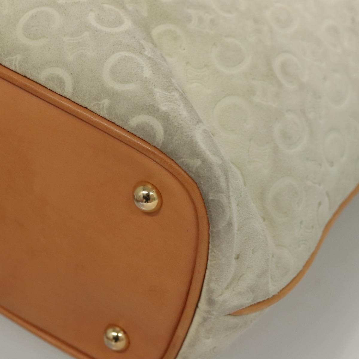 Celine Vintage Macadam Tote bag C Macadam Suede, WHITE, SUEDE, Tote bag