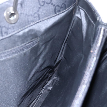 Gucci Vintage Bamboo Handle Tote GG Nylon, BLACK, NYLON, Tote bag