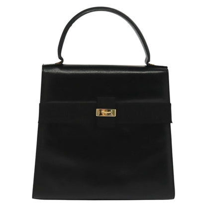 Salvatore Ferragamo Vala Handbag Leather, BLACK, LEATHER, Handbag