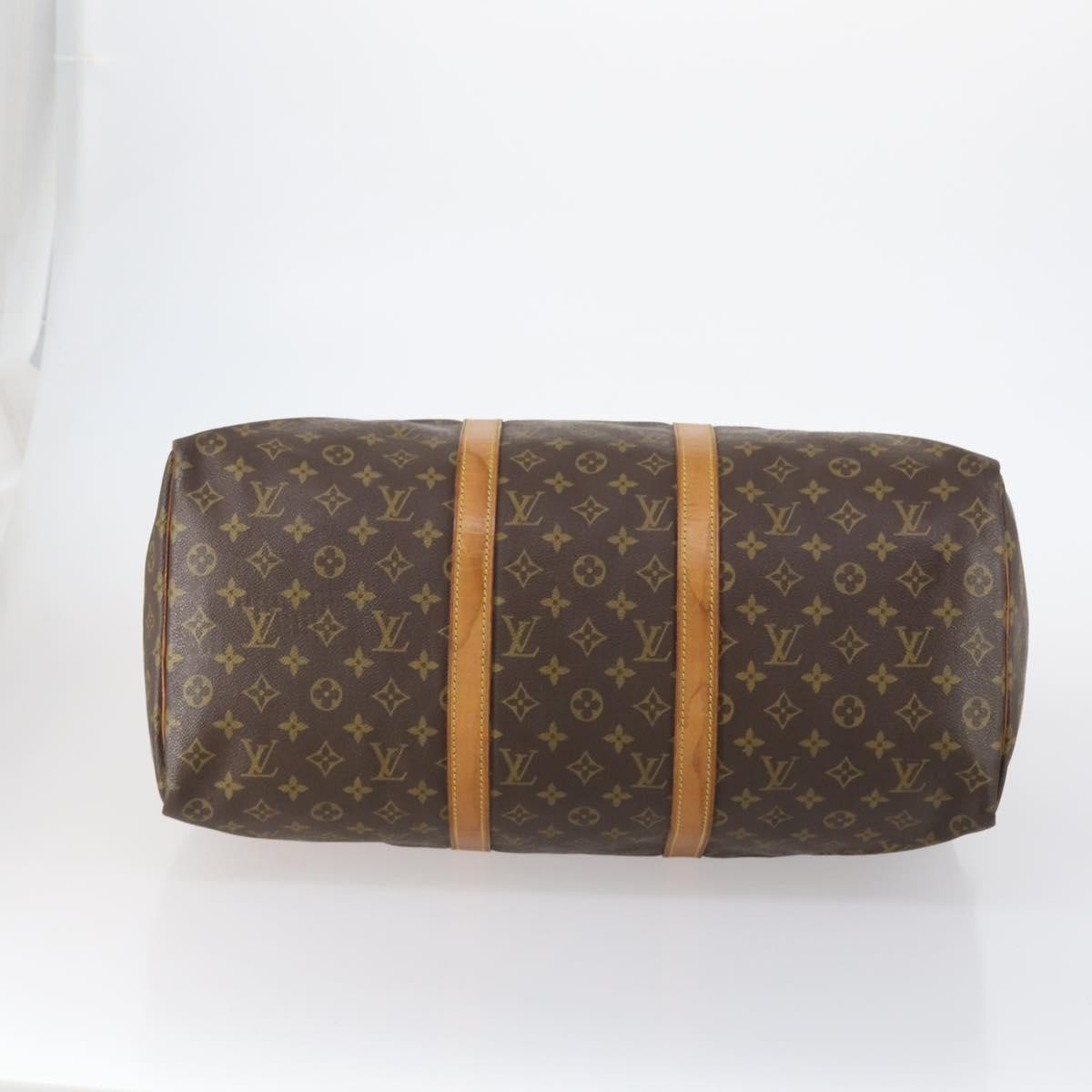 Louis Vuitton Keepall Bag Monogram Canvas, BROWN, CANVAS, Travel bag