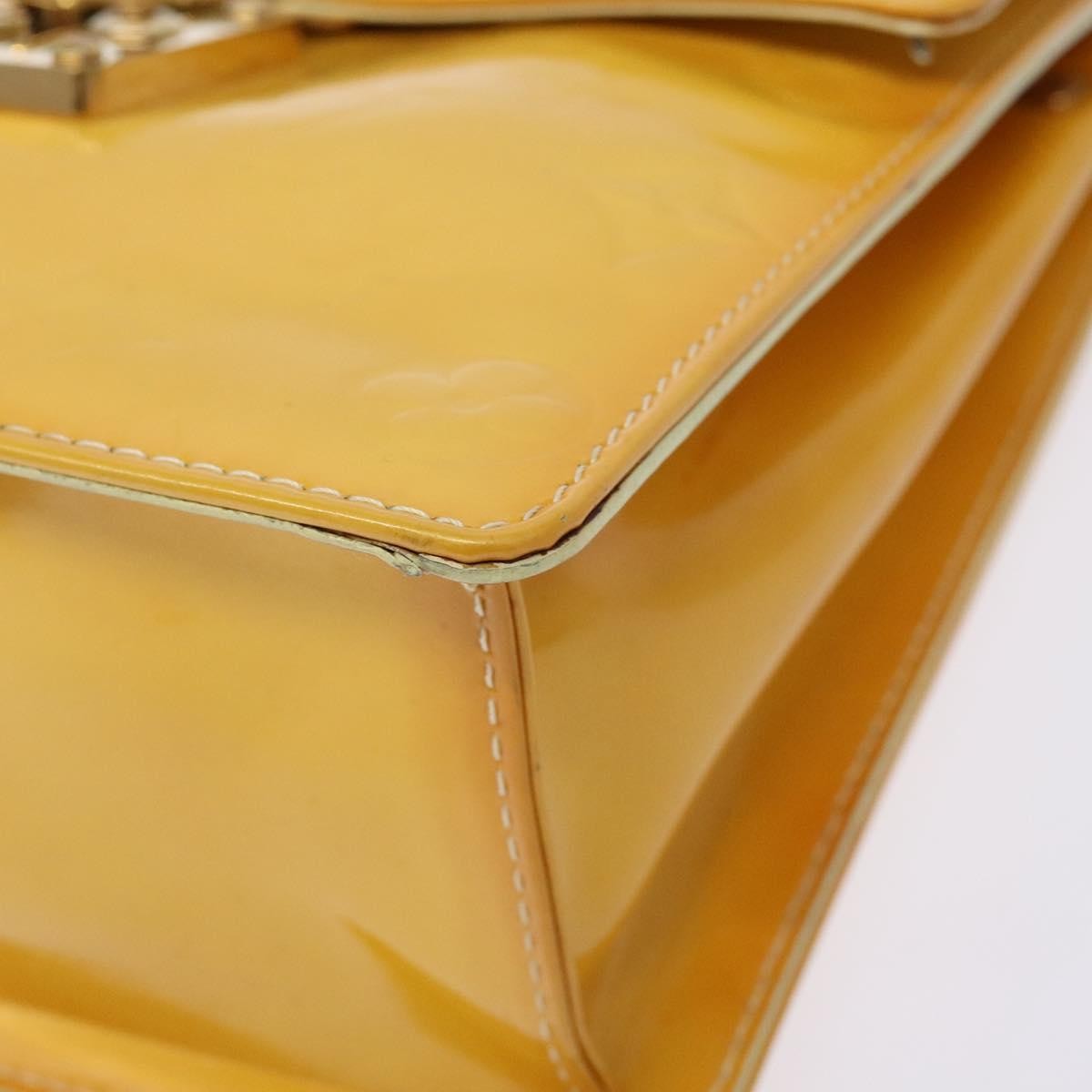 Louis Vuitton Spring Street Handbag Monogram Vernis, YELLOW, PATENT_LEATHER, Handbag
