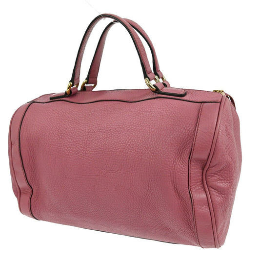 Gucci Soho Boston Bag Leather, PINK, LEATHER, Travel bag