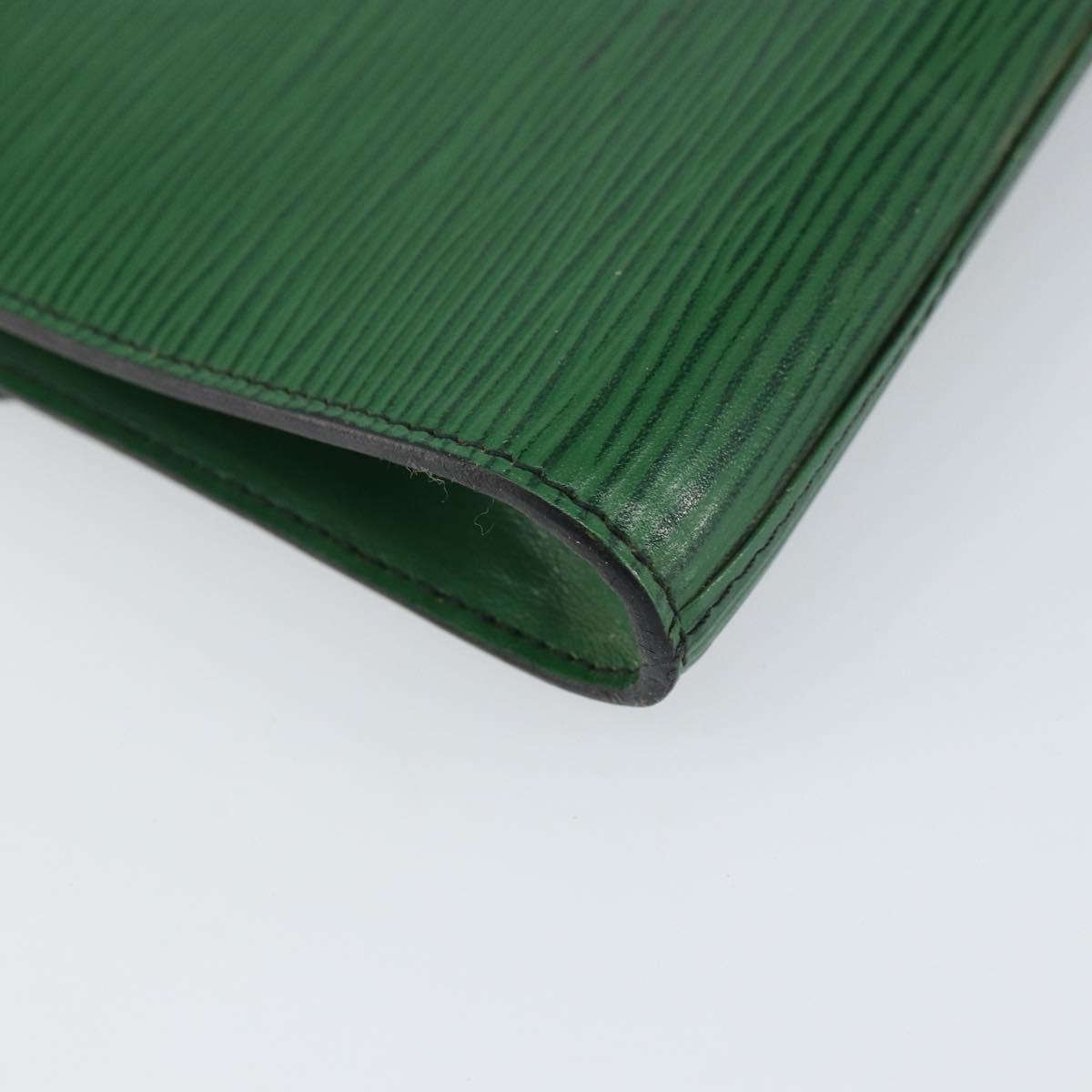 Louis Vuitton Art Deco Clutch Epi Leather, GREEN, LEATHER, Clutche & pouche