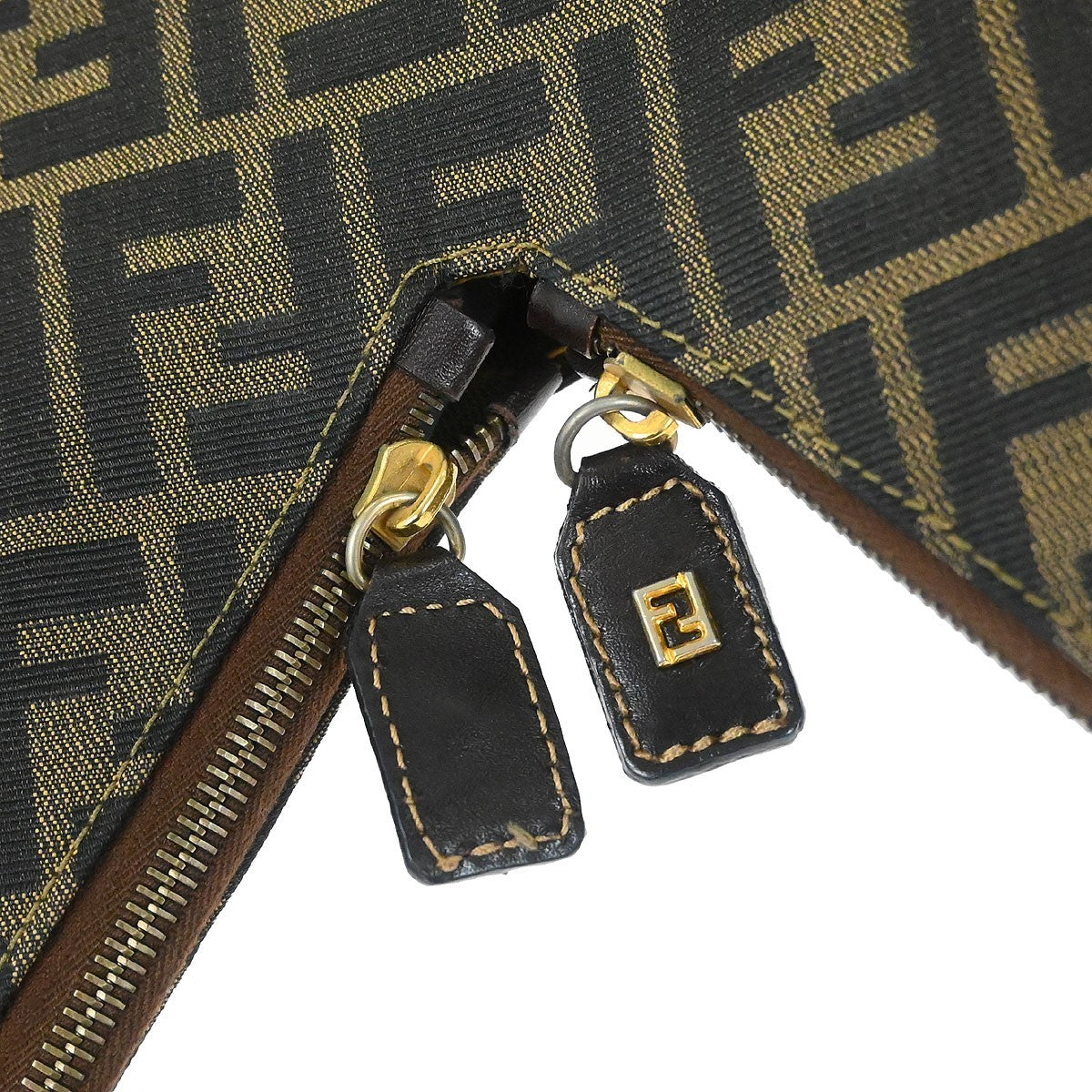 Fendi Vintage Zip Hobo Zucca Canvas, BROWN, CANVAS, Shoulder bag