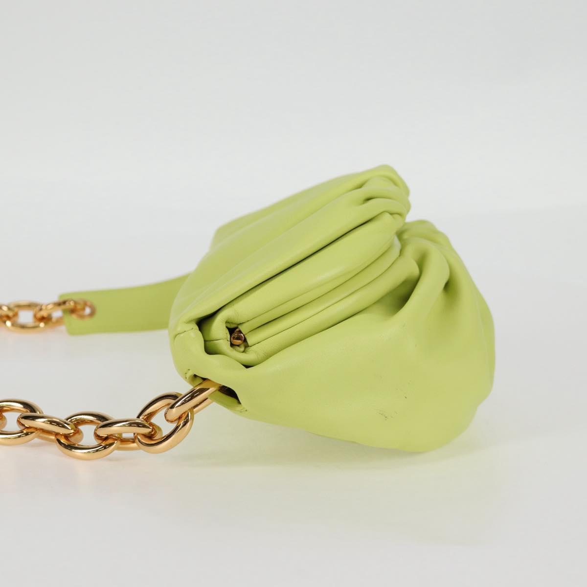 Bottega Veneta The Chain Pouch Leather, YELLOW, LEATHER, Clutche & pouche