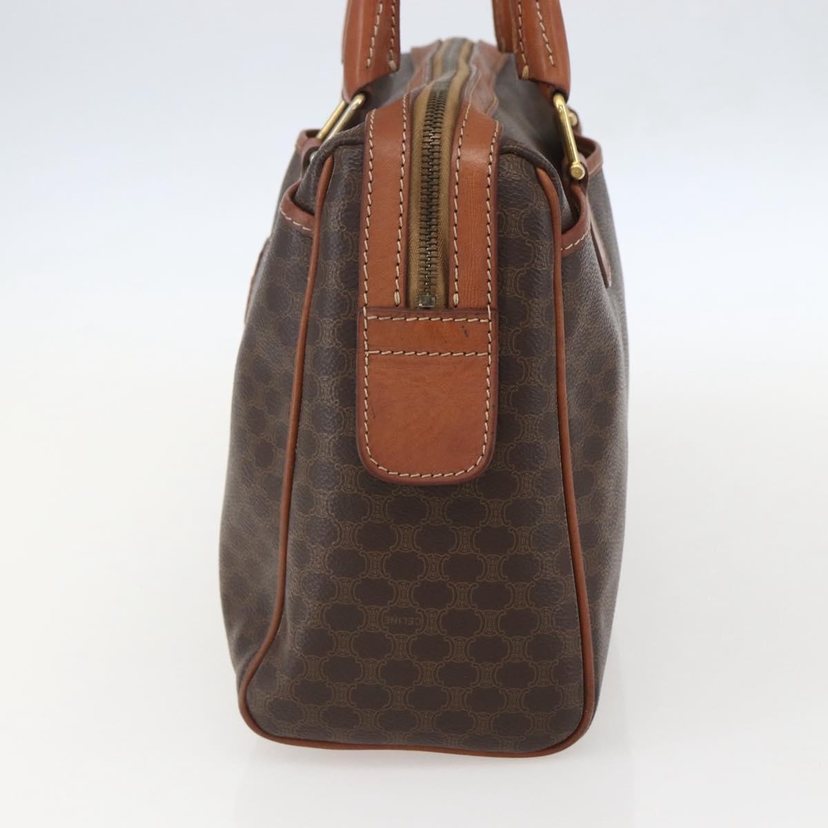 Celine Macadam Handbag Macadam with leather, BROWN, PVC, Handbag