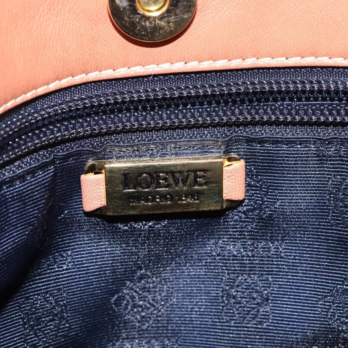 Loewe Anagram handbag Leather, BROWN, LEATHER, Handbag