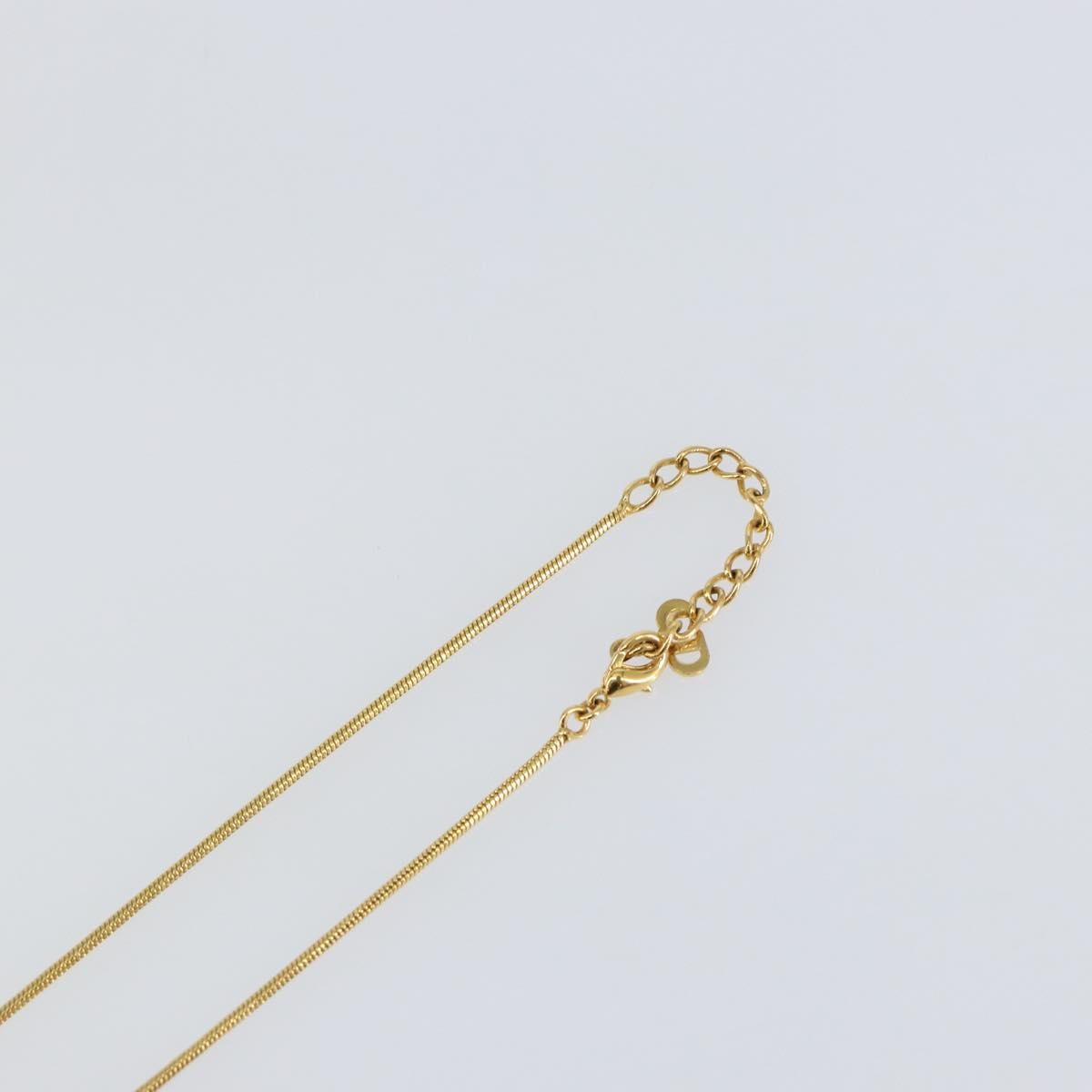Christian Dior D logo Pendant Necklace Metal, GOLD, METAL, Necklace