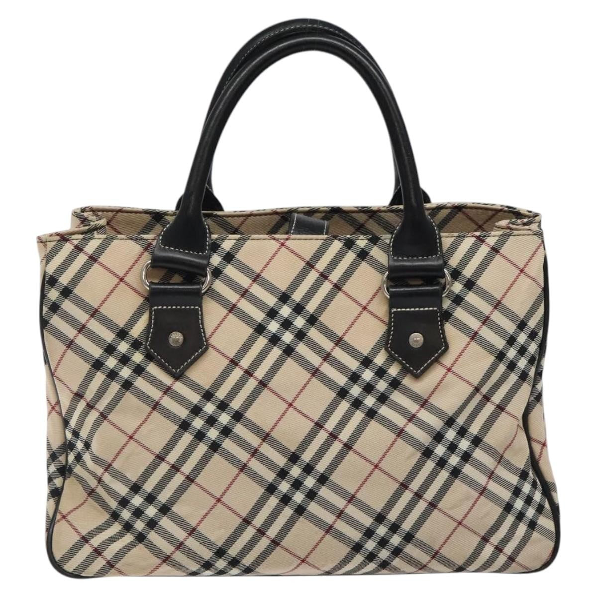 Burberry Nova Check Handbag Nylon, BEIGE, NYLON, Handbag