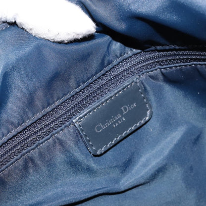 Christian Dior Vintage Trotter Shoulder Bag Canvas, NAVY, CANVAS, Shoulder bag