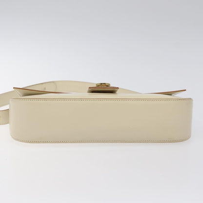 Salvatore Ferragamo Gancini handbag Leather, BEIGE, LEATHER, Handbag