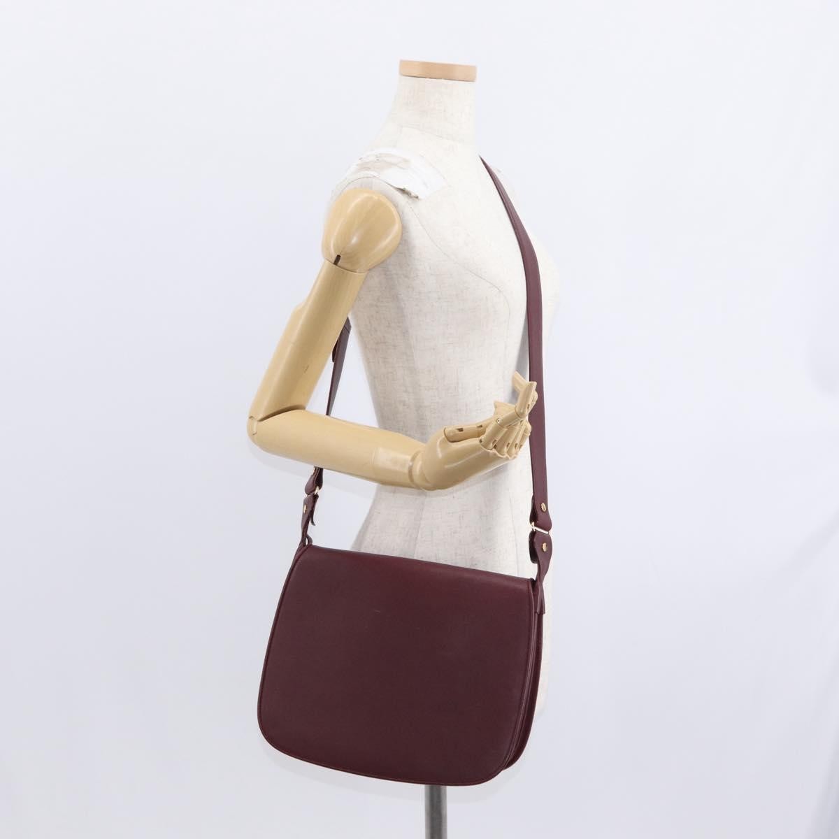 cartier Must de Cartier Shoulder Bag Leather, BURGUNDY, LEATHER, Shoulder bag
