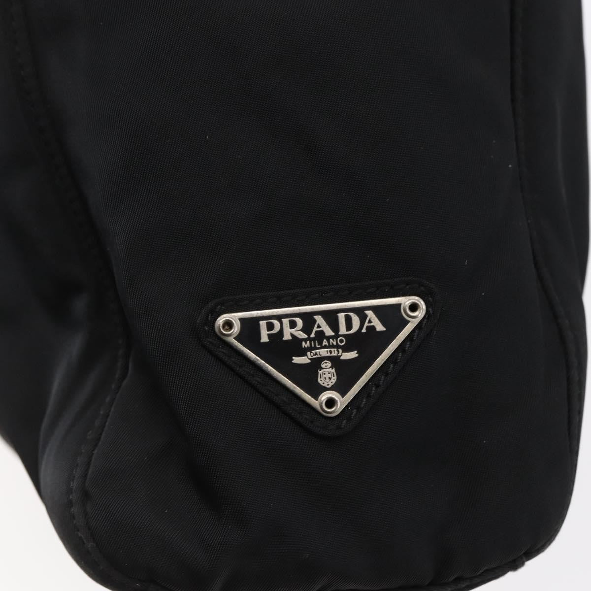 Prada Resin Handle Tote Tessuto, BLACK, NYLON, Tote bag