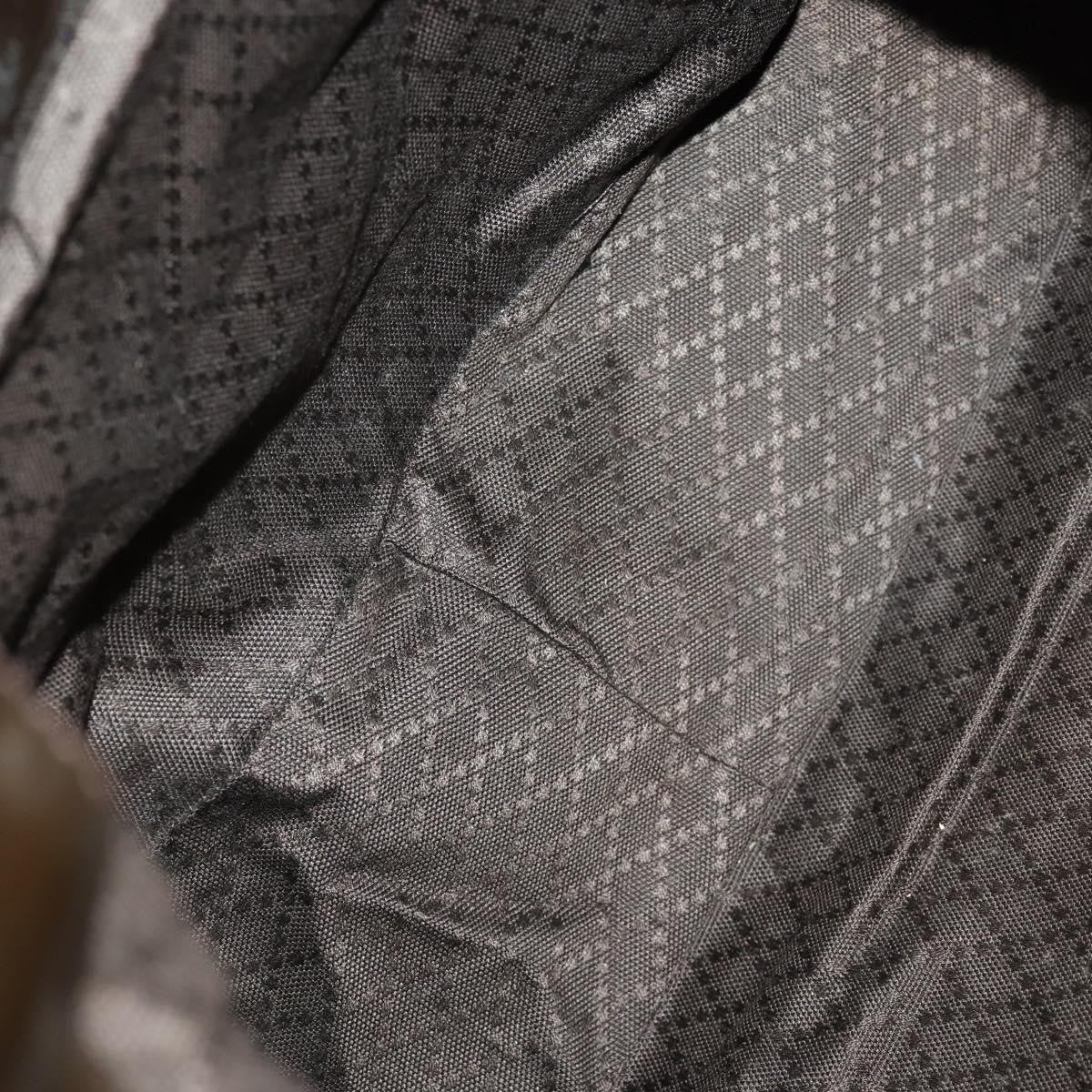 Gucci Vintage Bamboo Handle Bag Nylon, BROWN, NYLON, Handbag